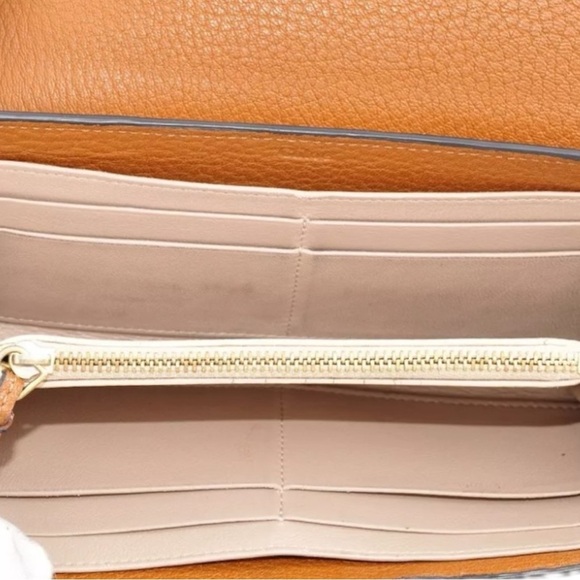 CHLOE Caramel Leather Drew Front Flap Long Zipped Wallet | PRELOVED!!🤎🤎 - Picture 7 of 9
